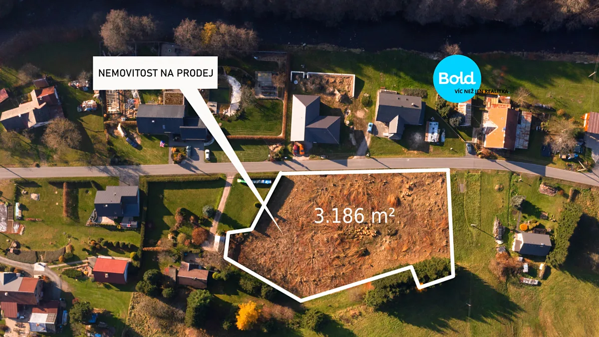 Prodej stavebního pozemku 3186 m²